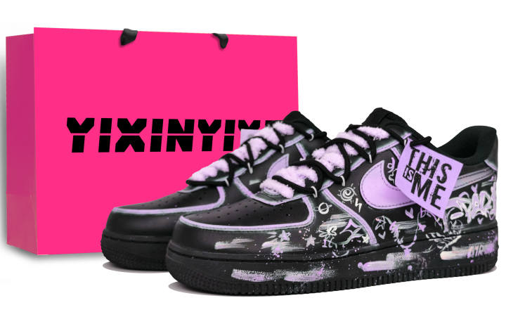 Nike Nike Air Force 1 Abrasion Resistant Low top Skateboard Shoes Unisex Romantic Purple