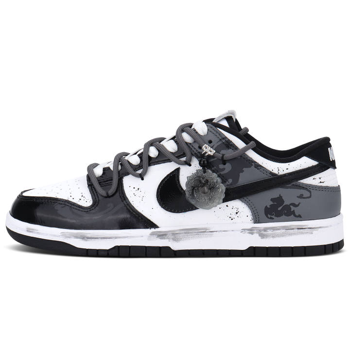 Nike Nike Dunk Abrasion Resistant Abrasion Resistant Low top Skateboard Shoes Men's Black Gray