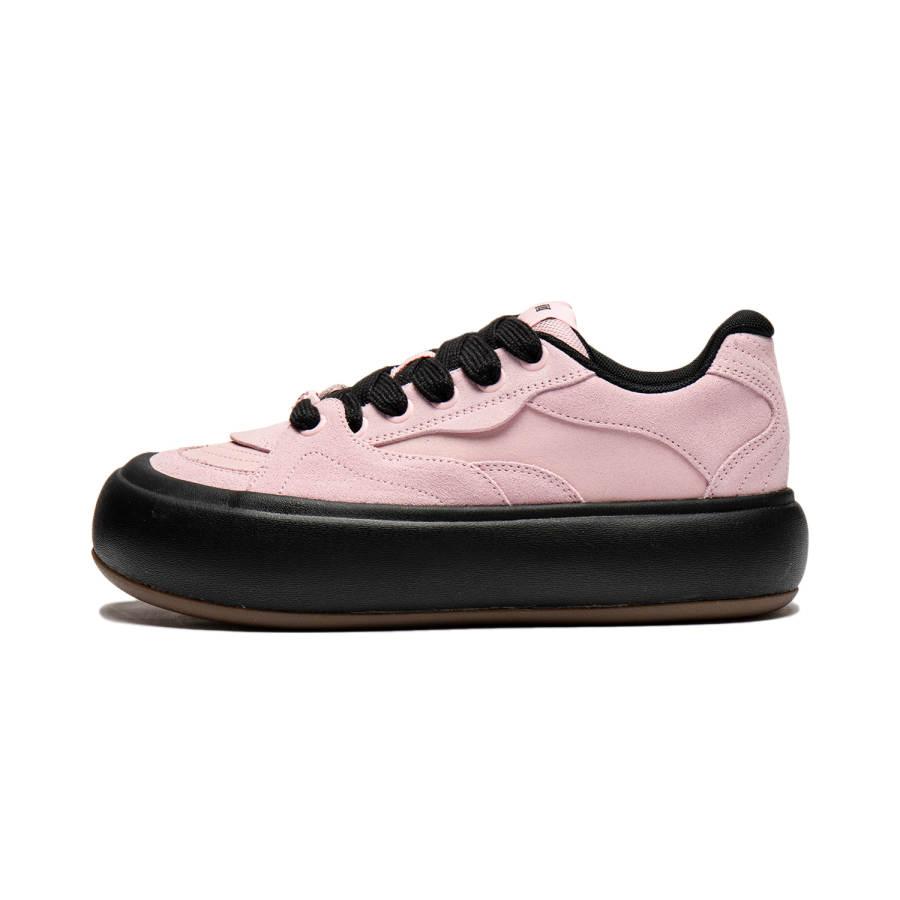Li-Ning Li Ning Cream Puff Platform Cushioning, Wear Resistant Low top Skateboard Shoes Women's Sweet Apricot Pink