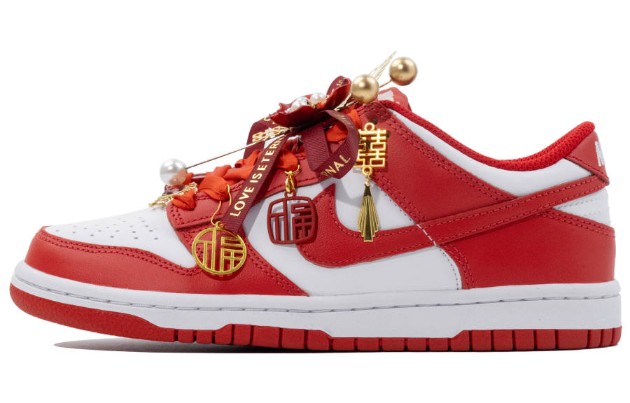 Nike Nike Dunk Moon Mail, Celebrating A Happy Union Cushioning Low top Skateboard Shoes Unisex True Red