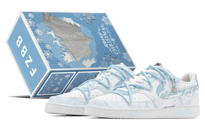 Nike Nike Court Vision 1 XUE JIDING, Box Cushioning Low top Skateboard Shoes Men's Blue White