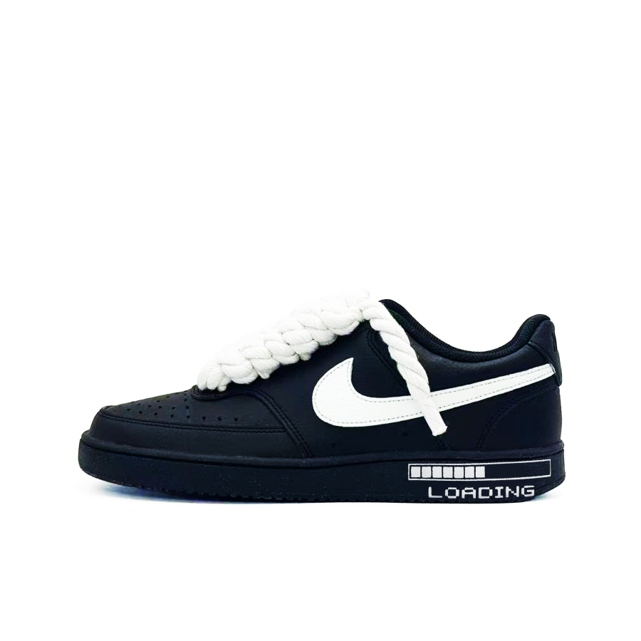 Nike Nike Court Vision Progress Bar Slip Resistant Abrasion Resistant Low top Skateboard Shoes Unisex Black