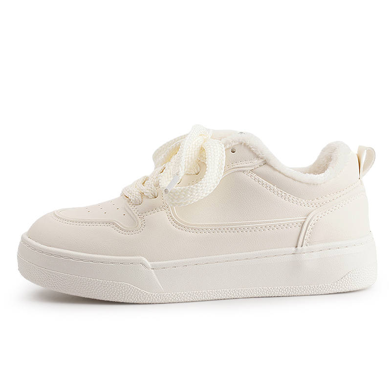 JIONGSEN Thermal Low top Skateboard Shoes Women's Beige