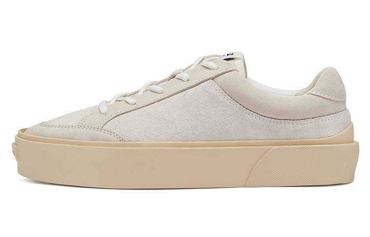 EQLZ EQUALIZER EQLZ EQUALIZER Fault 23 EQUALIZER Fault 23 Lo Suede Lightweight Low top Skateboard Shoes Unisex Pearl White Misprint