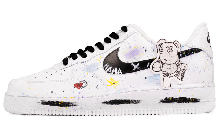 Nike Nike Air Force 1 Low top Skateboard Shoes Men's Black White