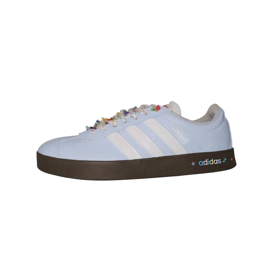 Adidas Neo VL Court 2.0 Iris Sky Suede Coverage Abrasion Resistant Low top Skateboard Shoes Unisex Sky Blue