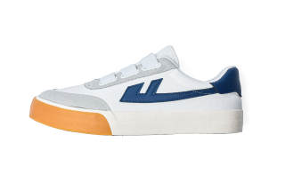 Warrior Slip Resistant, Abrasion Resistant, Breathable Low top Skateboard Shoes Unisex White Gray Dark Blue