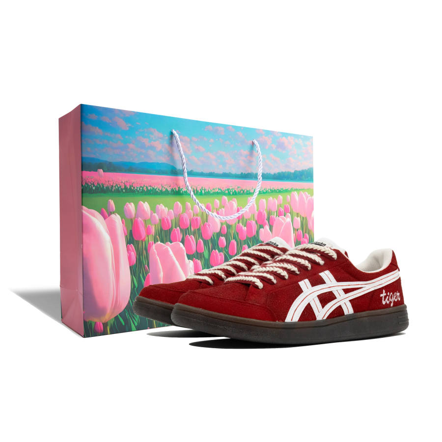 Onitsuka Tiger Advanti Mirror Flower Aqua Moon, Shopping Bag Textile, Synthetic Leather Low top Skateboard Shoes Unisex