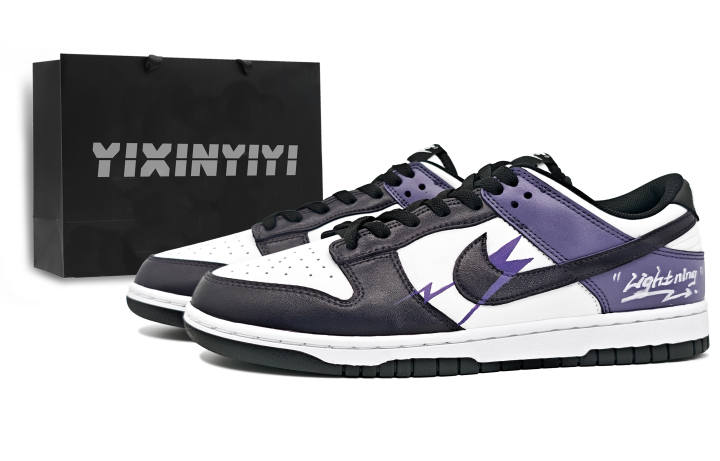 Nike Nike Dunk Abrasion Resistant Low top Skateboard Shoes Men's Purple