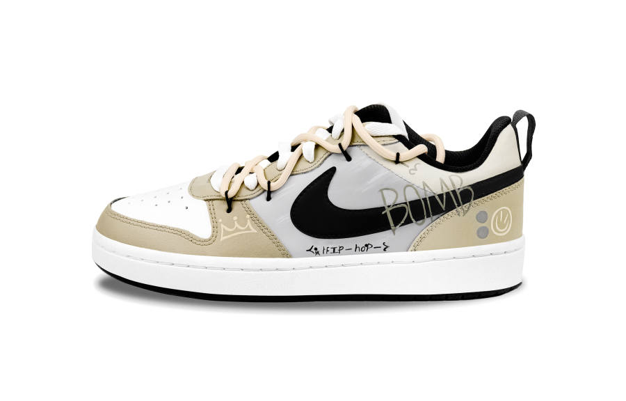 Nike Nike Court Borough Bomb Non slip Lightweight Low top Skateboard Shoes Women's Brown Gray