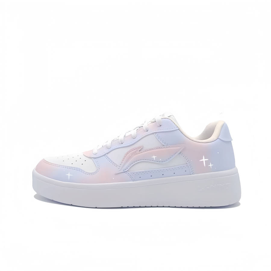 Li-Ning Li Ning Floating Boat Slip Resistant, Abrasion Resistant, Breathable Low top Skateboard Shoes Women's Blue Pink