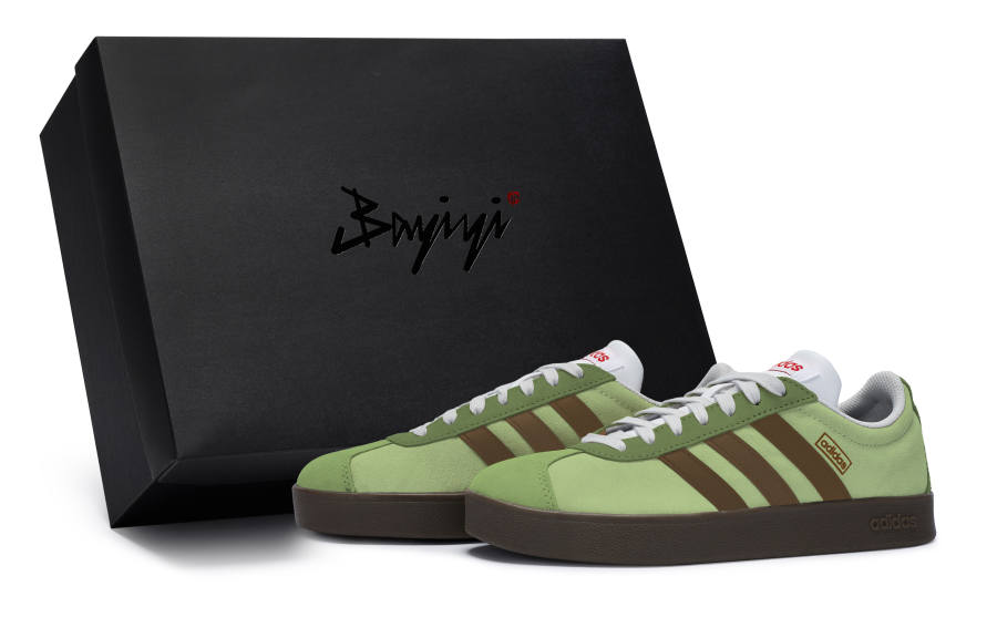 Adidas Neo Vl Court 811 Manufacturing, Crispy Matcha, Special Shoe Box Low top Skateboard Shoes Unisex Green Coffee