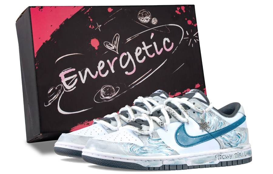 Nike Nike Dunk Starry Night Slip Resistant Abrasion Resistant Low top Skateboard Shoes Men's Blue