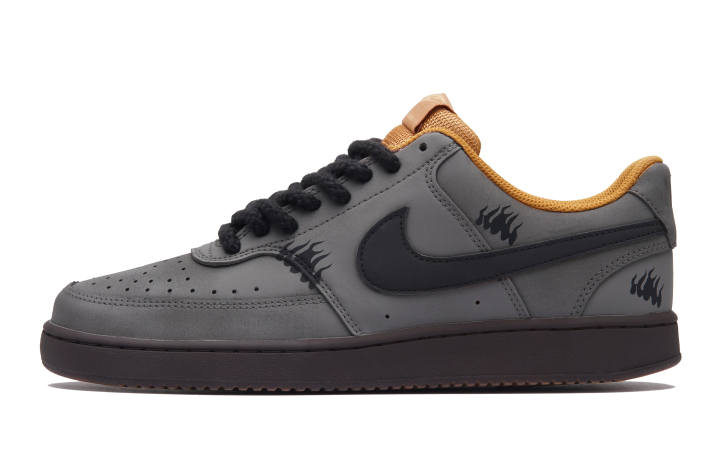 Nike Nike Court Vision 1 Haze Leather Slip Resistant Slip Resistant Low top Skateboard Shoes Unisex Gray