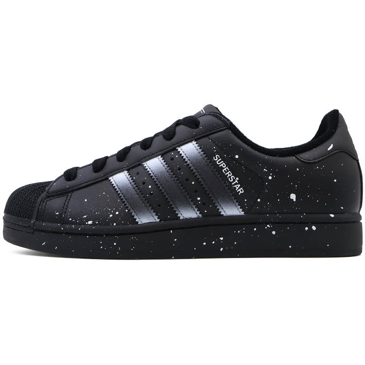 Adidas Originals Superstar 2 Abrasion Resistant Low top Skateboard Shoes Unisex Black Silver
