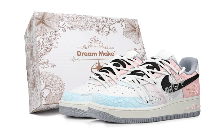 Nike Nike Air Force 1 Slip Resistant Cushioning Abrasion Resistant Low top Skateboard Shoes Women's Pink