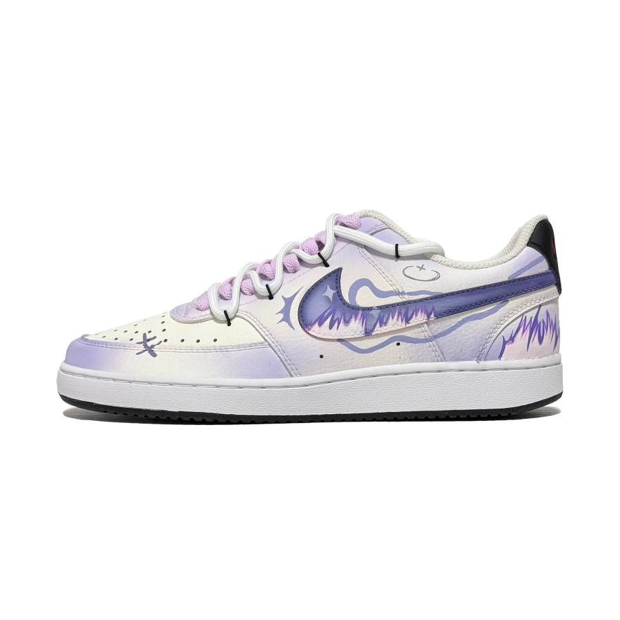Nike Nike Court Vision 1 Nife Pulse Slip Resistant Cushioning Low top Skateboard Shoes Men's Purple