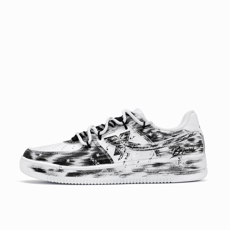 XTEP Air Force 1 Abrasion Resistant Balance Low top Skateboard Shoes Men's Black