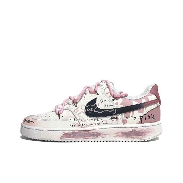 Nike Nike Court Vision 1 Love And Puppy Breathable Height Increasing Breathable Height Increasing Low top Skateboard Shoes