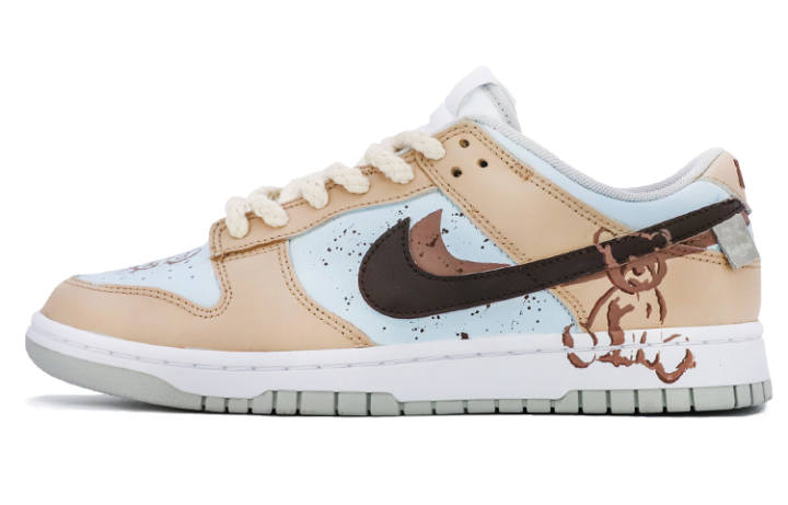 Nike Nike Dunk Low Grey Fog Low top Skateboard Shoes Unisex Blue Brown