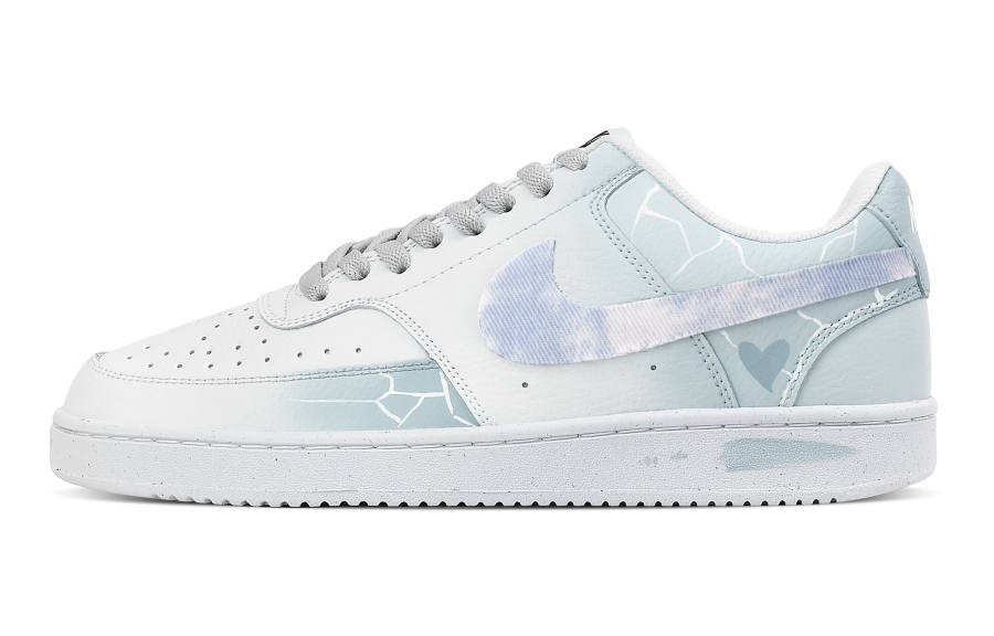 Nike Nike Court Vision 1 Ocean Sweetheart Abrasion Resistant Low top Skateboard Shoes Men's White Blue