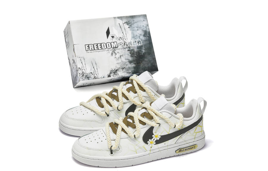 Nike Nike Court Borough Low Freedom Panda, Box, Open Country Slip Resistant Slip Resistant Low top Skateboard Shoes Women's