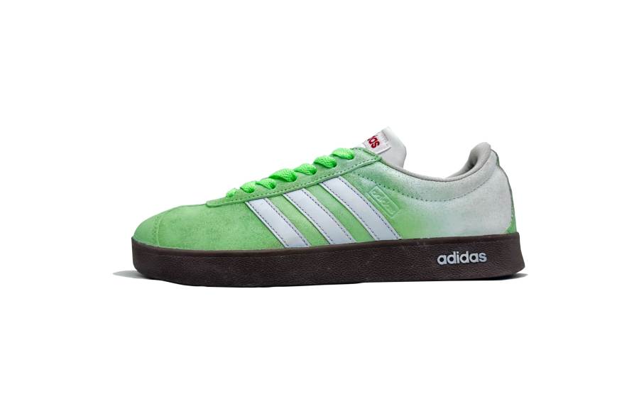 Adidas Adidas VL Court Green Mango Gradient Abrasion Resistant Skateboard Shoes Unisex