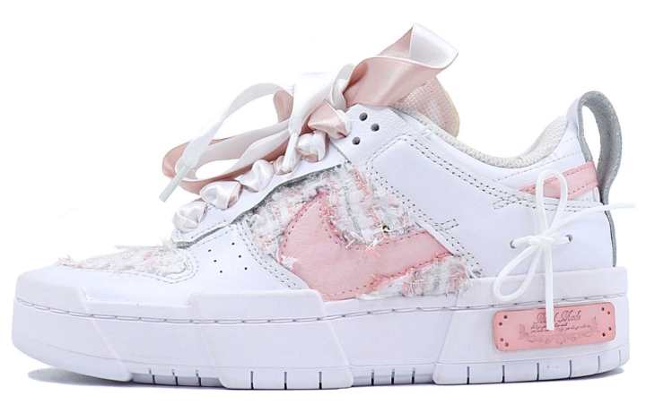 Nike Nike Dunk Disrupt Skateboard Shoes Women's Low Top Pink/White