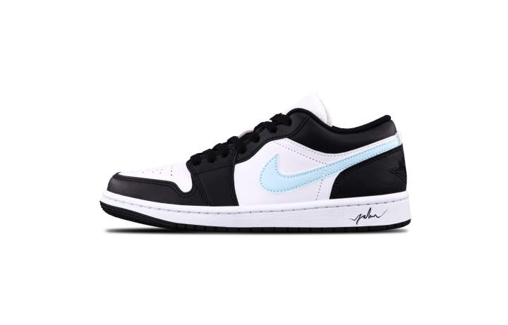 Jordan Jordan Air Jordan 1 Blue Sky And White Clouds Leather Cushioning, Wear Resistant Low top Skateboard Shoes Unisex