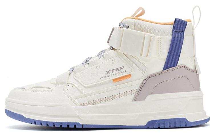 XTEP Synthetic Leather Fashion Trend Slip Resistant Abrasion Resistant High top Skateboard Shoes Women's