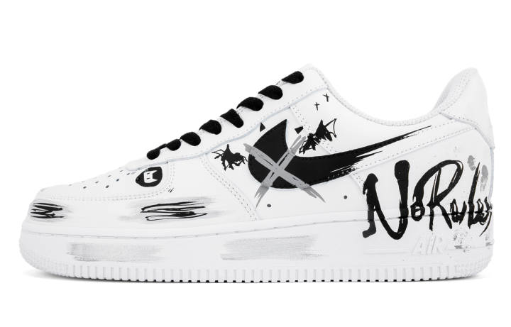 Nike Nike Air Force 1 Abrasion Resistant Abrasion Resistant Low top Skateboard Shoes Unisex White Black