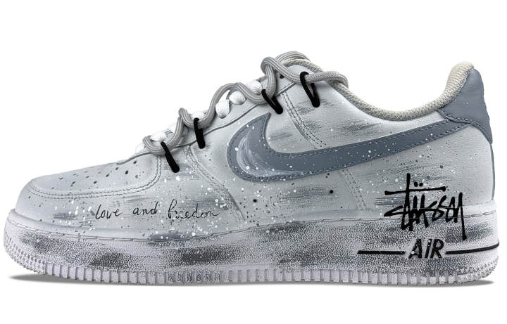 Nike Nike Air Force 1 Abrasion Resistant Abrasion Resistant Low top Skateboard Shoes Men's Gray