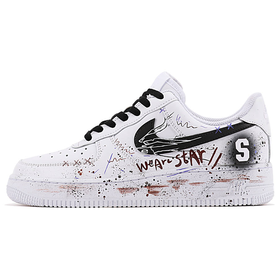 Nike Nike Air Force 1 Slip Resistant, Abrasion Resistant, Lightweight Low top Skateboard Shoes Women's Black White