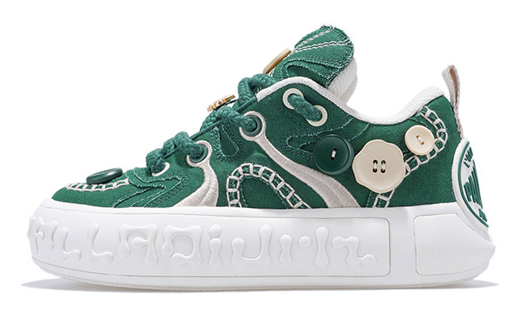 Palladium Slip Resistant, Abrasion Resistant, Breathable Low top Skateboard Shoes Unisex Eden Green