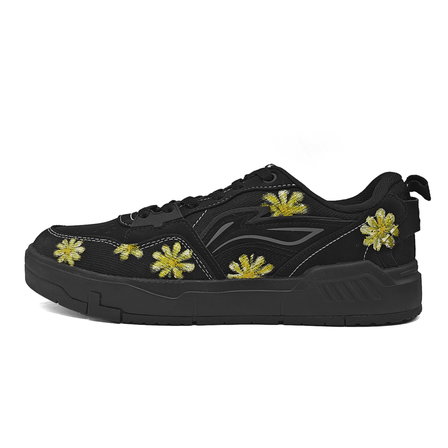 Li-Ning Li Ning Original Era Slip Resistant, Abrasion Resistant, Lightweight Low top Skateboard Shoes Men's Black Yellow