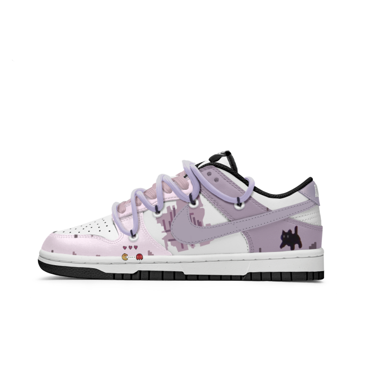Nike Nike Dunk Slip Resistant Abrasion Resistant Low top Skateboard Shoes Unisex Purple White