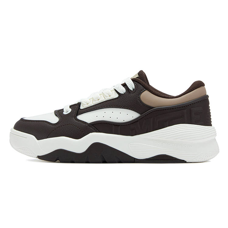 361° Model Burning 5.0 Cushioning Abrasion Resistant Low top Skateboard Shoes Men's White Brown
