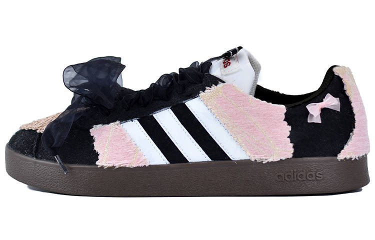 Adidas Neo Vl Court Skateboard Shoes Unisex Low Top Black/White/Pink