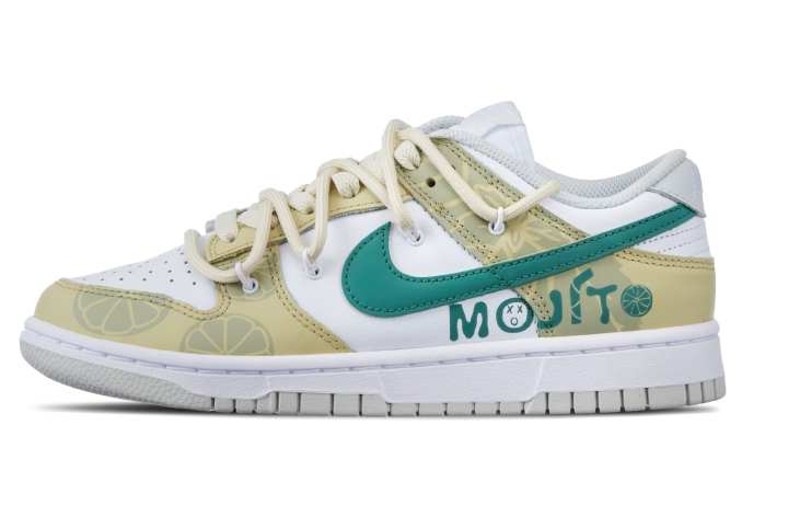 Nike Nike Dunk Lemon Mojito Slip Resistant, Abrasion Resistant, Lightweight Low top Skateboard Shoes Women's Yellow Green