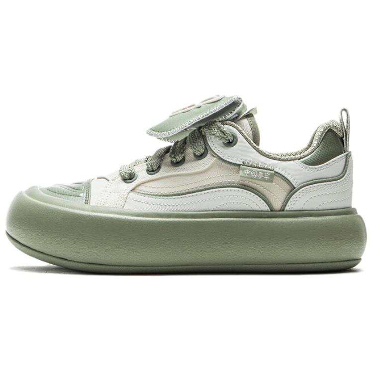 Li-Ning Li Ning Cream Puff Platform Abrasion Resistant Lightweight Wear resistant And Lightweight Low top Skateboard Shoes