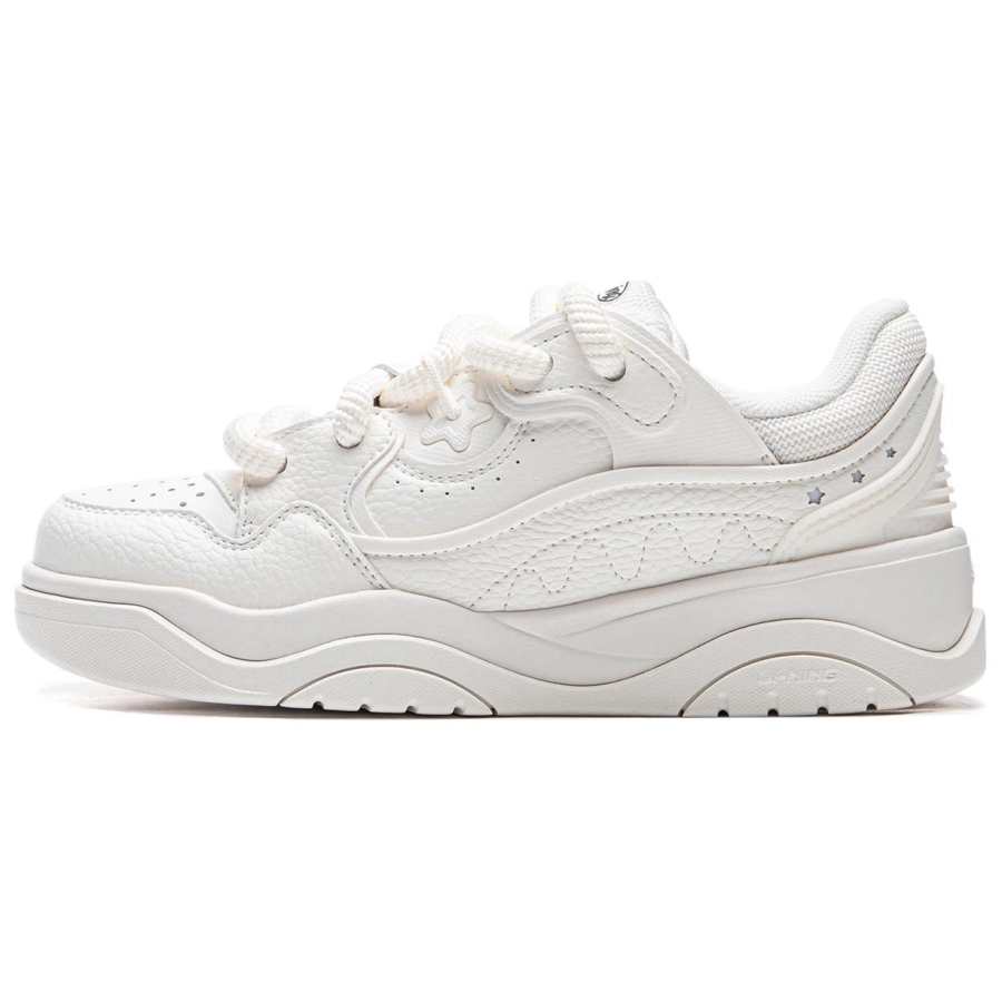 Li-Ning Li Ning Journey 2.0 Cushioning Breathable Height Increasing Low top Skateboard Shoes Women's White