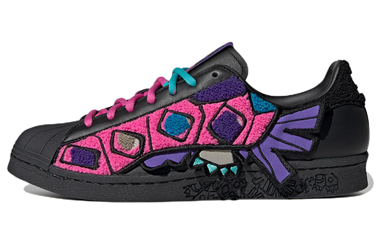 Adidas Originals Superstar 80s X Han Meilin 'Black Purple Pink'