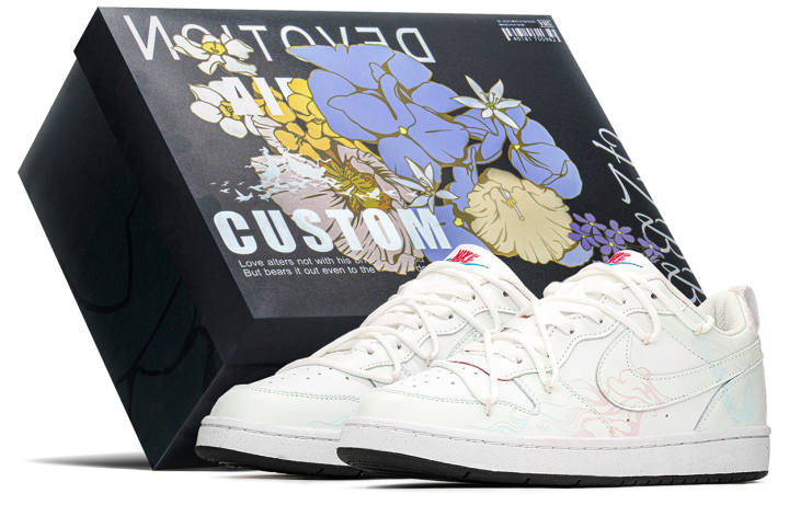 Nike Nike Court Borough Low top Skateboard Shoes GS Pink Blue White