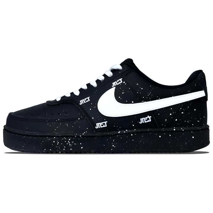 Nike Nike Court Vision Slip Resistant Abrasion Resistant Low top Skateboard Shoes Unisex Black