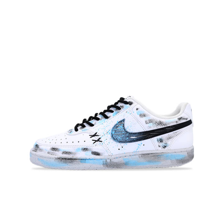 Nike Nike Court Vision 1 Vast Star Whisper, Fashion Street Synthetic Leather Comfortable Coverage Low top Skateboard Shoes