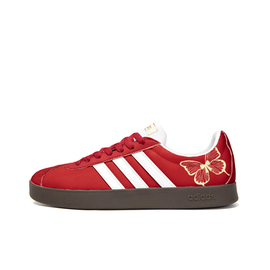 Adidas Neo VL Court 2.0 Slip Resistant Abrasion Resistant Low top Skateboard Shoes Unisex Red