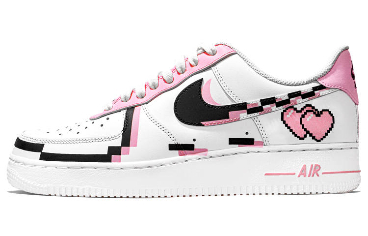 Nike Nike Air Force 1 Low top Skateboard Shoes Women's White Black Pink