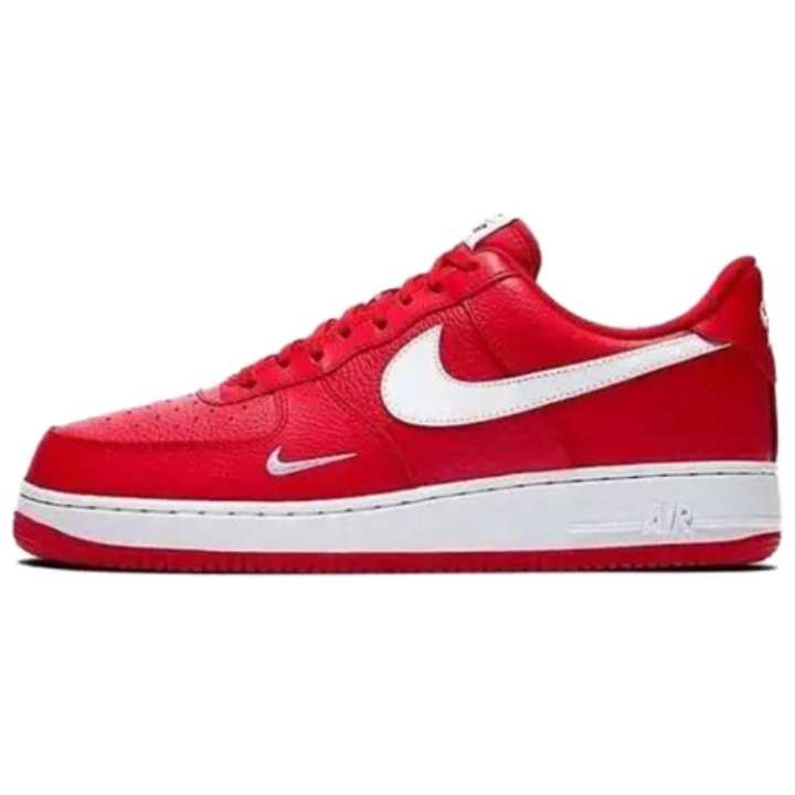 Nike Nike Air Force 1 Mini Swoosh Comfortable Slip Resistant Abrasion Resistant Low top Skateboard Shoes Unisex Red