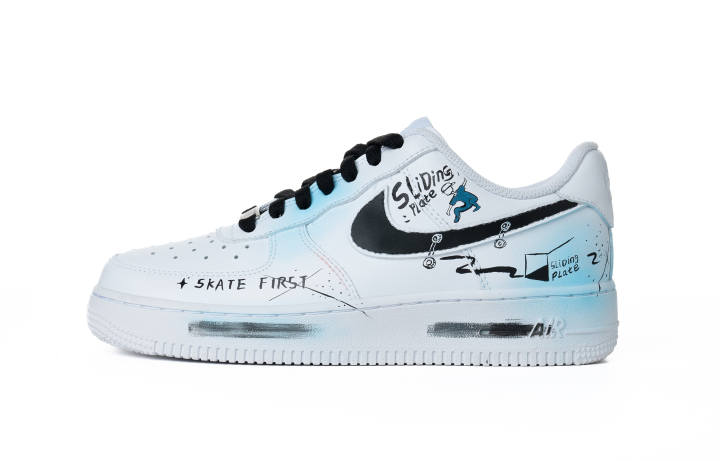 Nike Nike Air Force 1 Skateboard Shoes Women's Low Top Black White