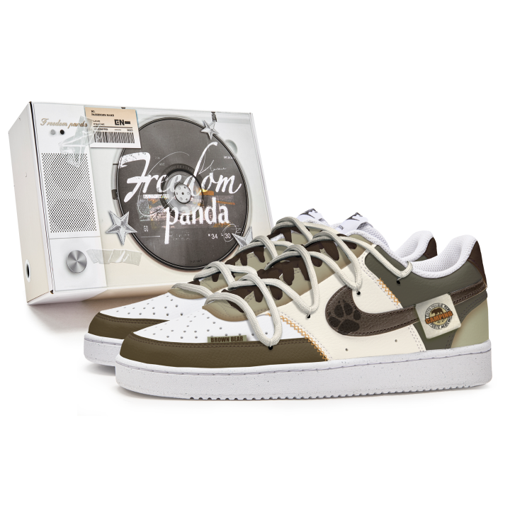 Nike Nike Court Vision 1 Slip Resistant Abrasion Resistant Low top Skateboard Shoes Men's White Green